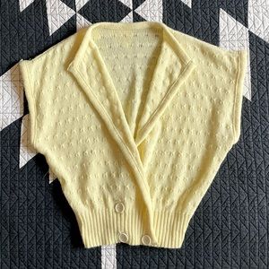 VINTAGE yellow knit sweater, women’s size large